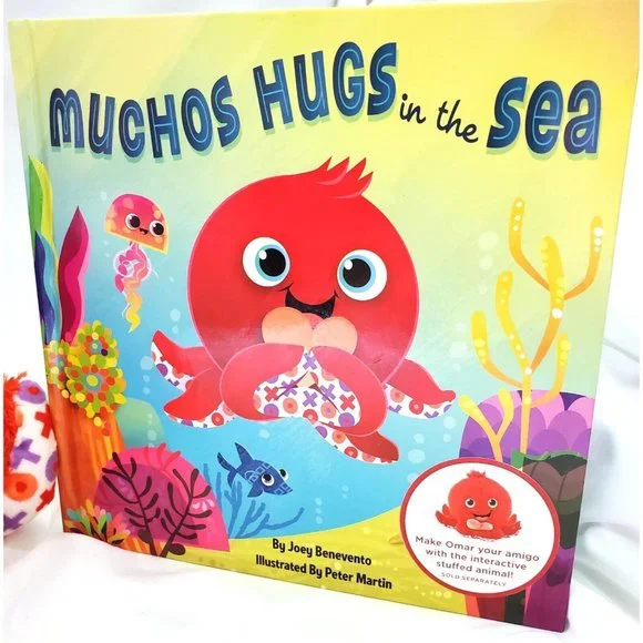 Hallmark plush OMAR OCTOPUS sings bilingual Despacito with Muchos Hugs BOOK - Picture 6 of 8
